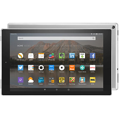 Amazon Fire HD 10 Tablet, Quad-core, Fire OS, 10.1 , Wi-Fi, 16GB Silver